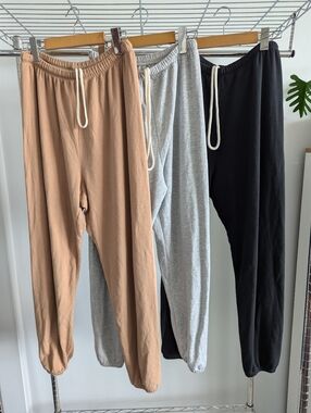 Offline By Aerie - Cozy Oversized Sweatpants - Bundle Of 3 (Tan, Grey, Black)